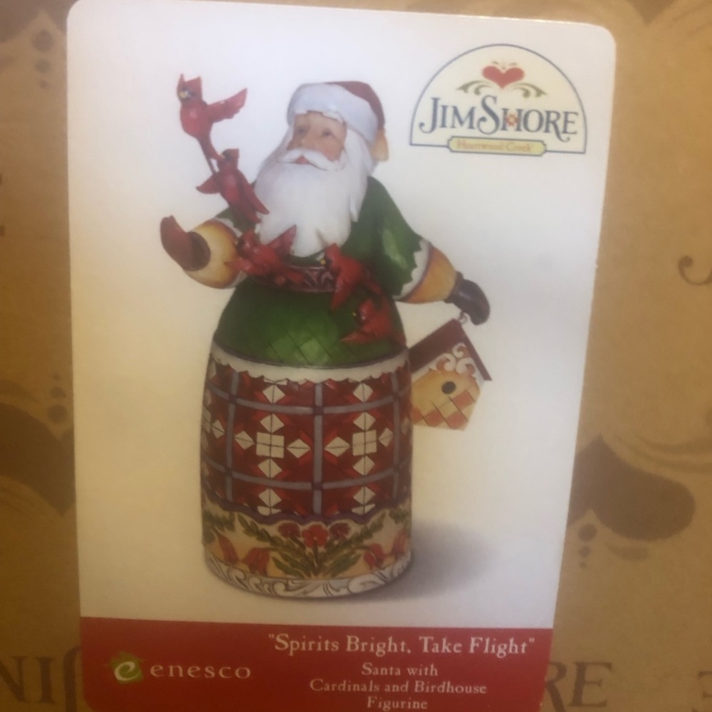 Jim Shore Spirits Bright Take Flight; 10” Santa with cardinals in flight - Picture 3 of 9